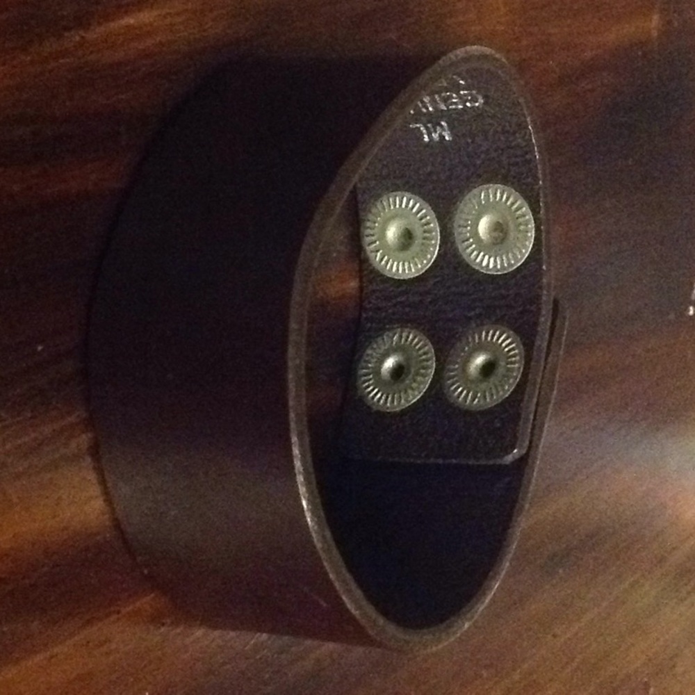 Brown genuine leather bracelet band